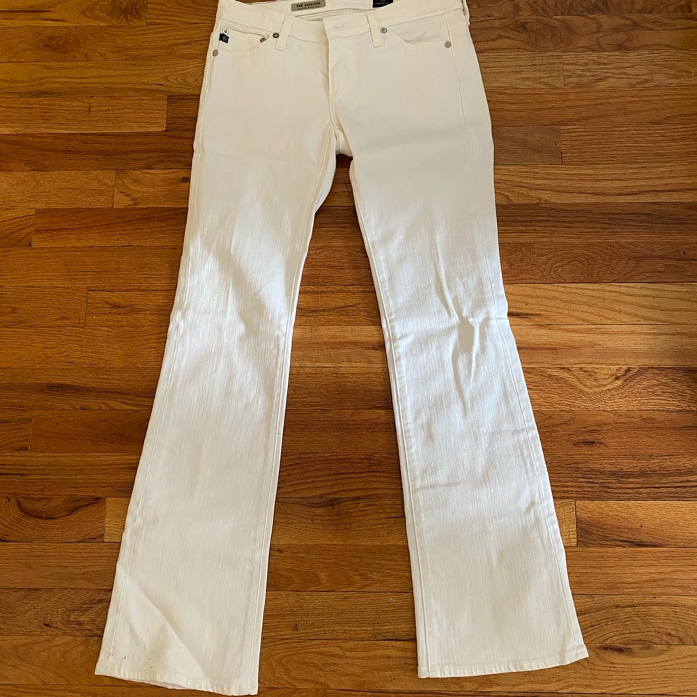 AG white boot cut jeans, size 25R